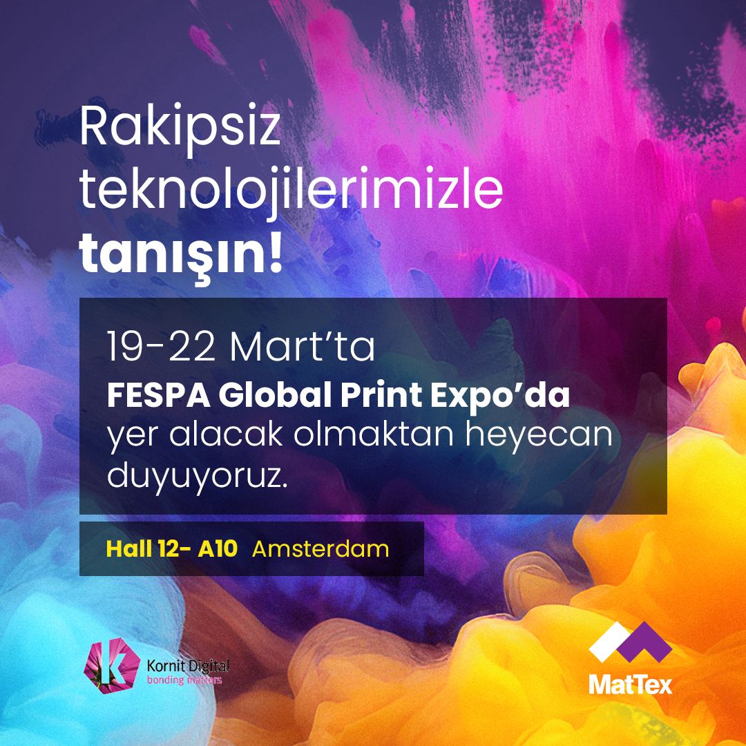 post-Kornit Digital olarak FESPA Global Print Fuarı’nda yer alacağız!